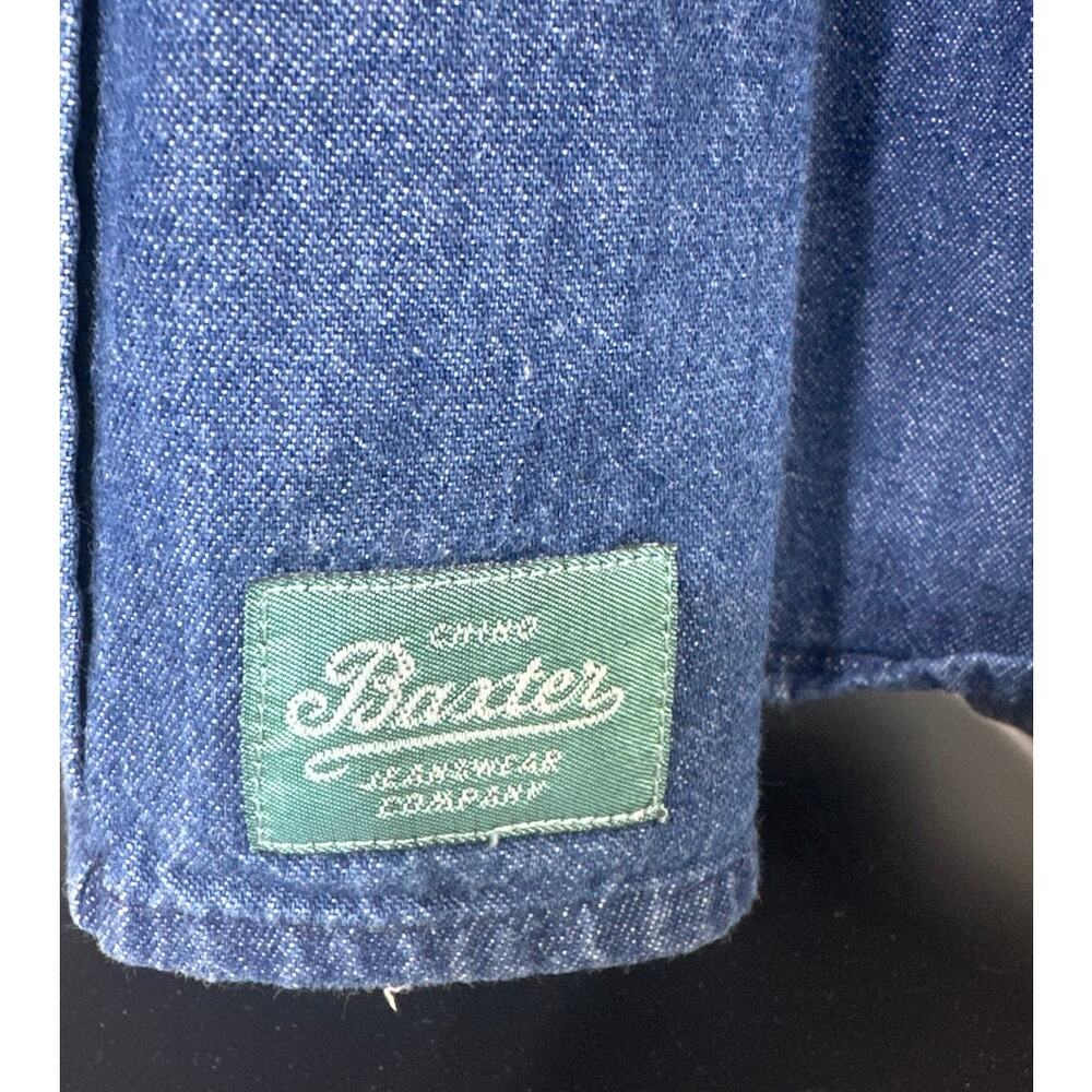 BAXTER Vintage Men's Heavy Denim Button Shirt Size XL - Picture 6 of 6